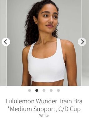 lululemon athletica White Wunder Train Bra